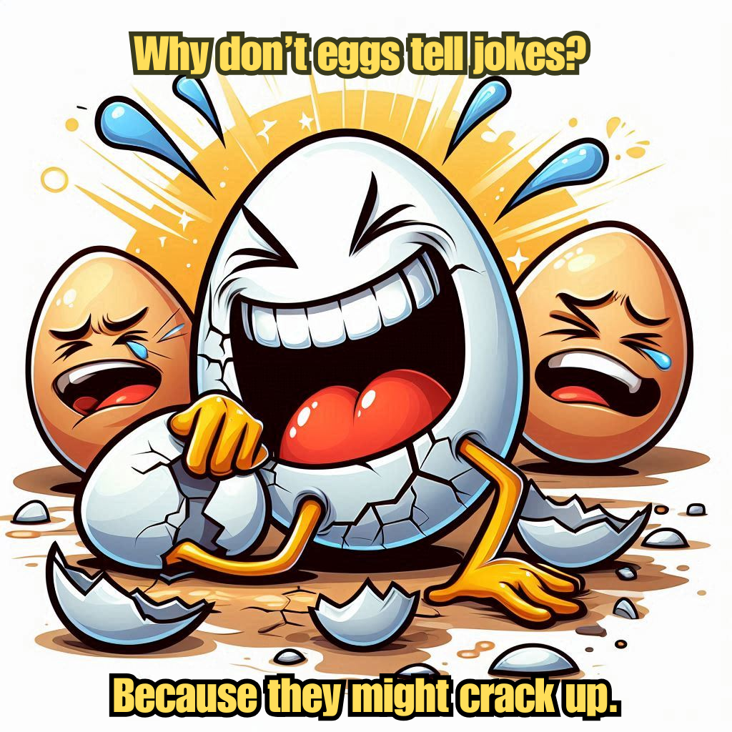 Why don't eggs tell jokes